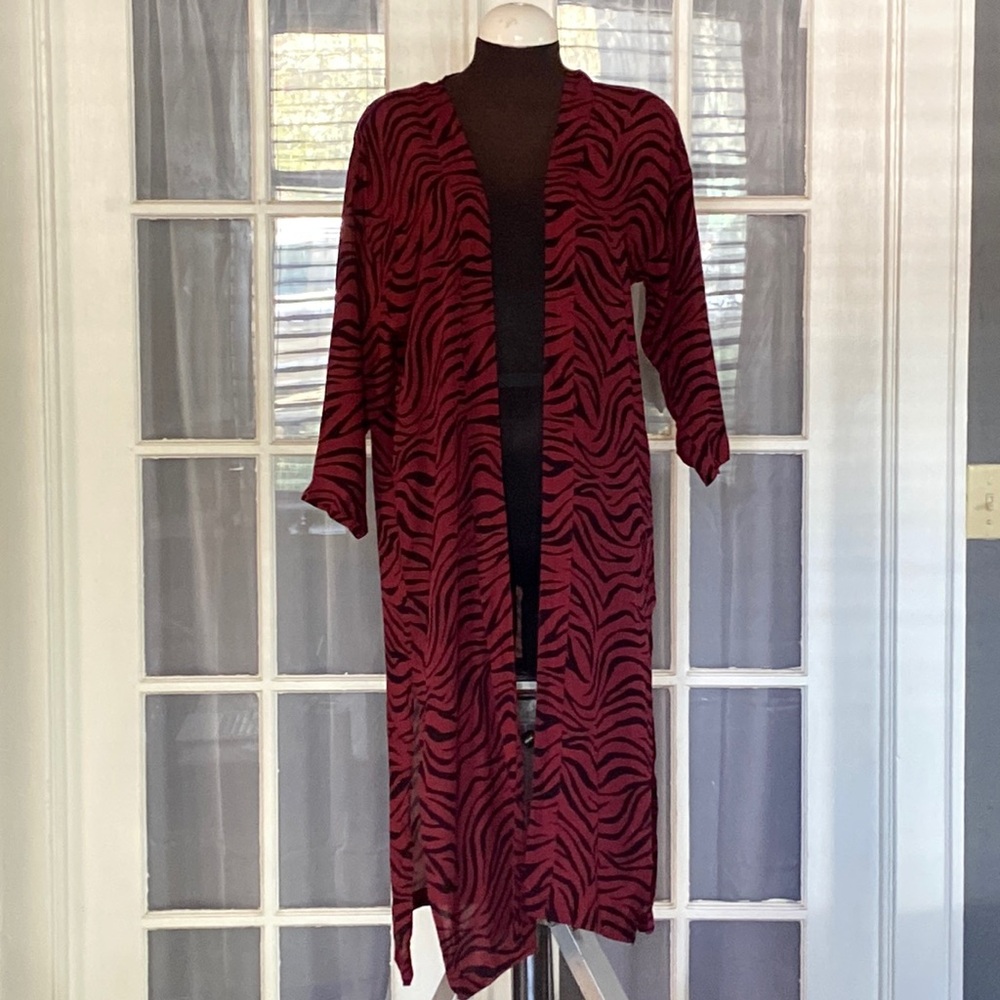 NWT LOFT Zebra Print Animal Print Cover Up Duster Kimono Beachy Summer